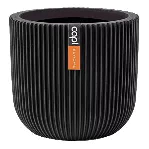 Capi Bloempot Groove - d9 x h8cm - Zwart