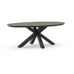Oblong Dining Tafel - 200 x 110 cm - Trespa Top Dark Basalt - Tierra Outdoor
