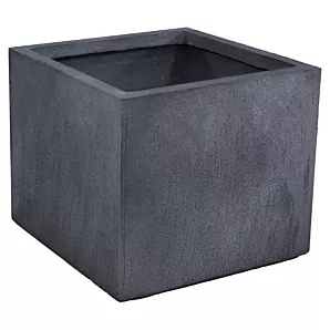 Bloempot Texas Cubi - d28 x h28cm - Donkergrijs